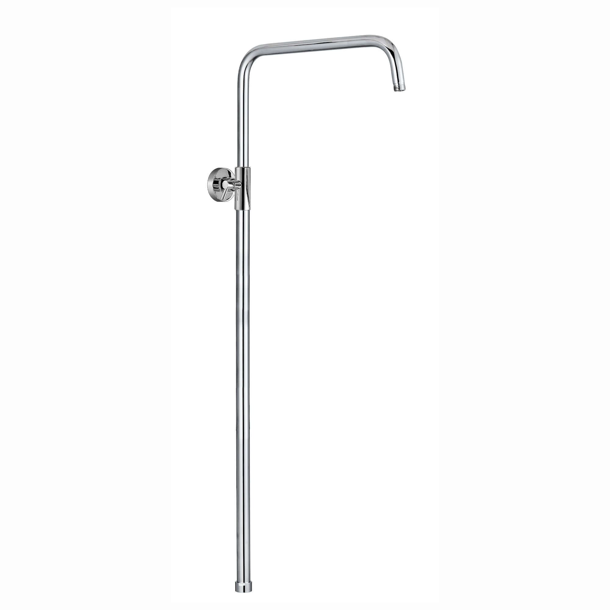 Dune shower adjustable rigid riser rail angled stainless steel - chrome ...