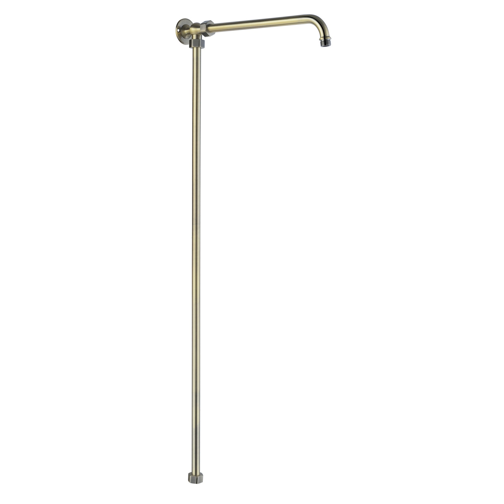 Downton shower rigid riser rail traditional - antique brass - HOUSE OF ENKI
