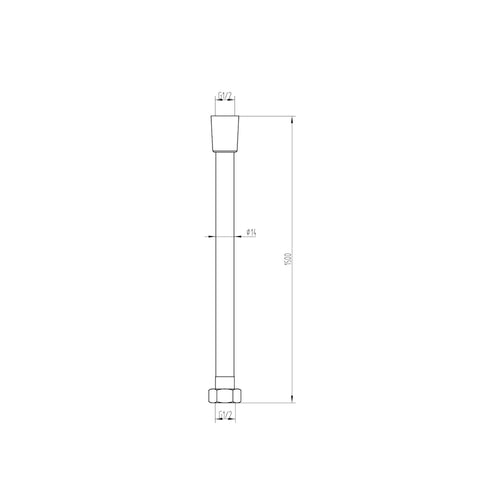 Buy PVC shower hose 1.5m - silver online UK