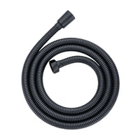 Flex shower hose stainless steel 1.75m standard bore - matte black