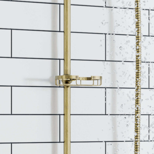 Buy Traditional soap dish for 18mm rigid riser solid brass - antique brass online UK