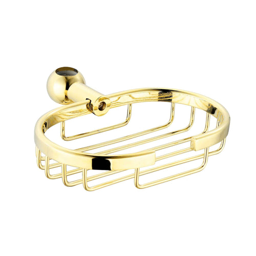 Buy Traditional soap dish for 18mm rigid riser solid brass - gold online UK