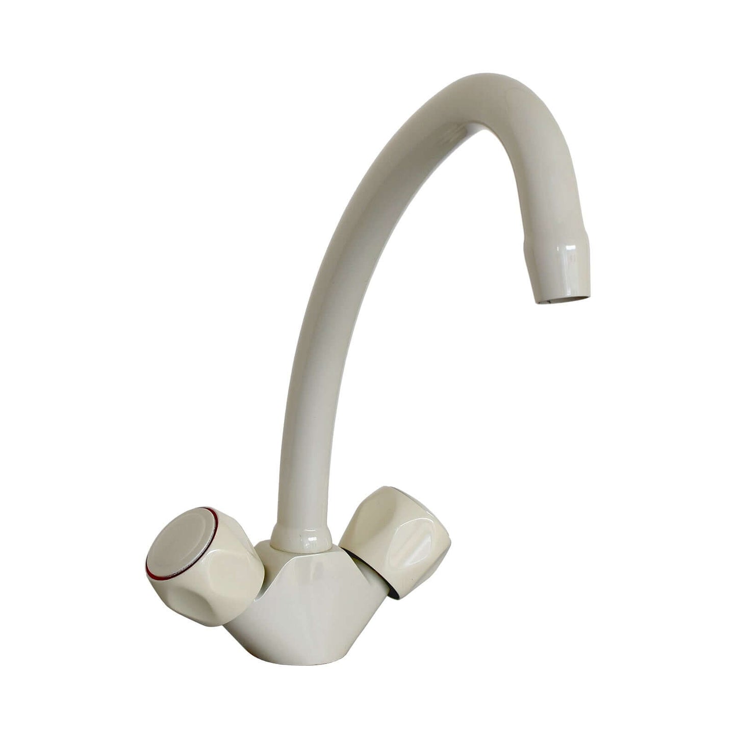 Richmond dual flow kitchen sink tap twin round knobs - cream beige - Kitchen