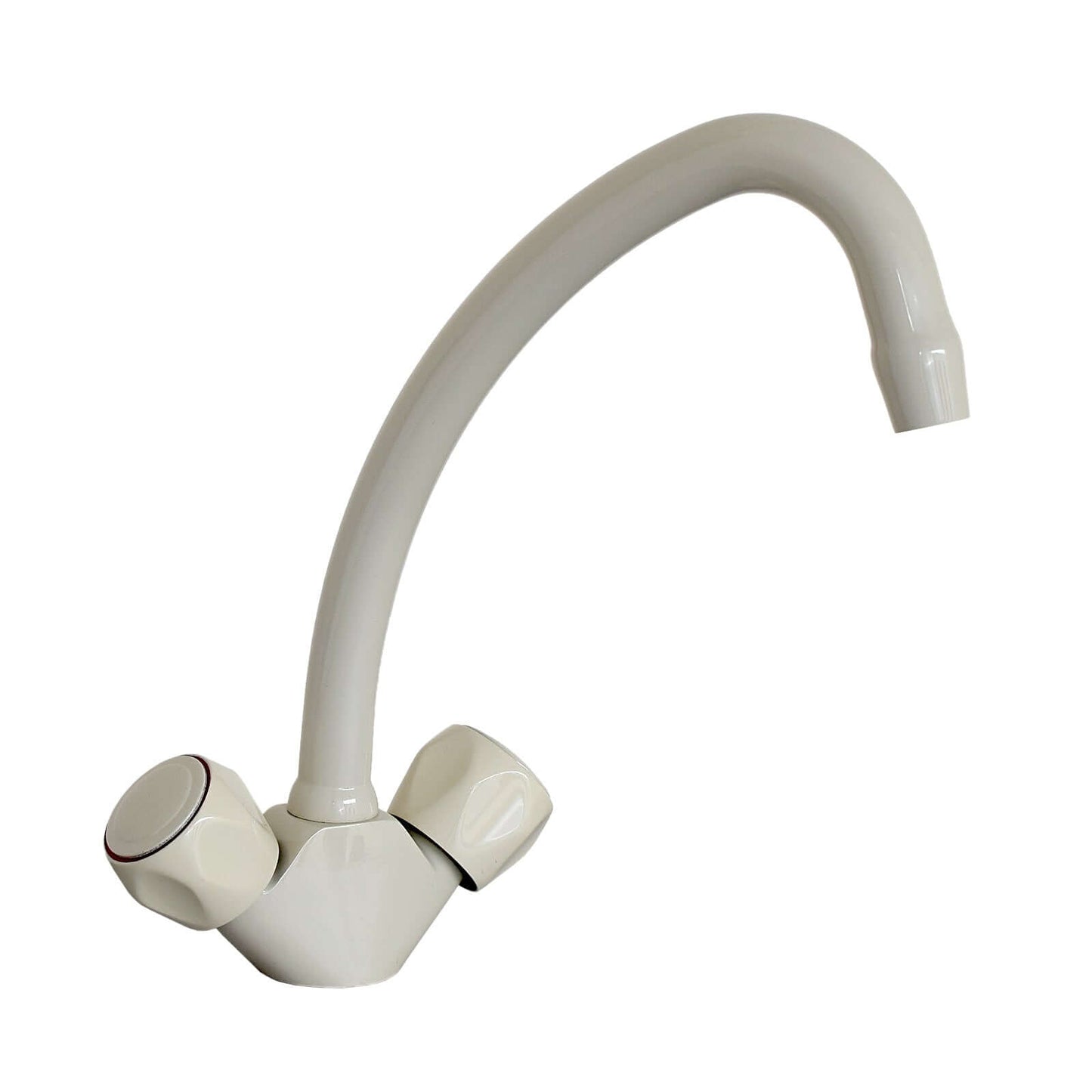 Richmond dual flow kitchen sink tap twin round knobs - cream beige - Kitchen