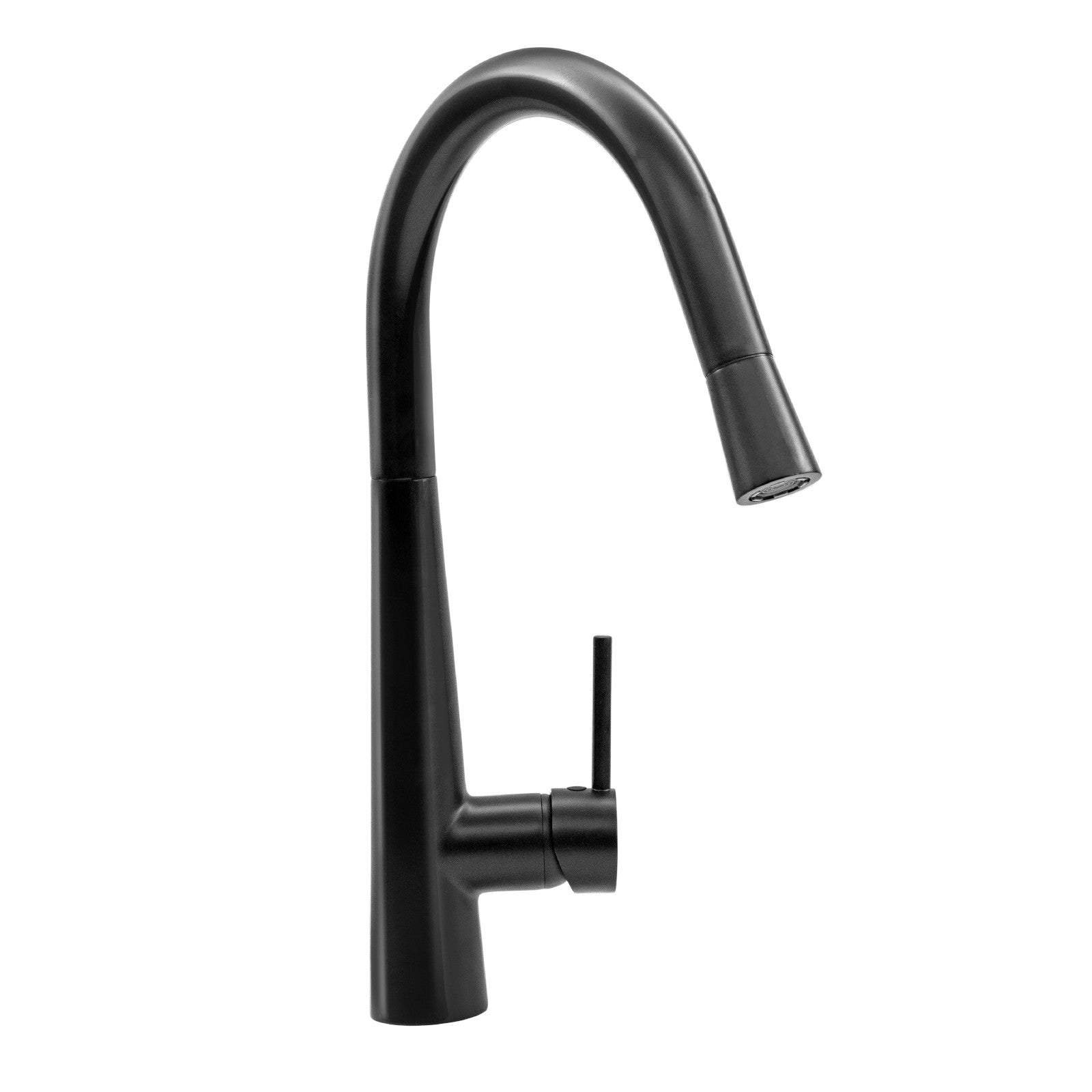 Urban modern pull out kitchen sink mixer tap single lever - matt black - Kitchen