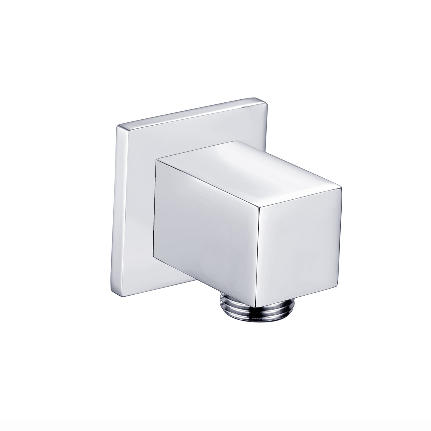 Square shower outlet elbow solid brass - chrome - Showers
