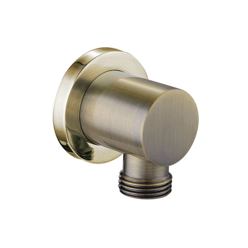 Buy Round shower outlet elbow solid brass - antique brass online UK