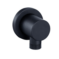 Round shower outlet elbow solid brass - matte black - Showers