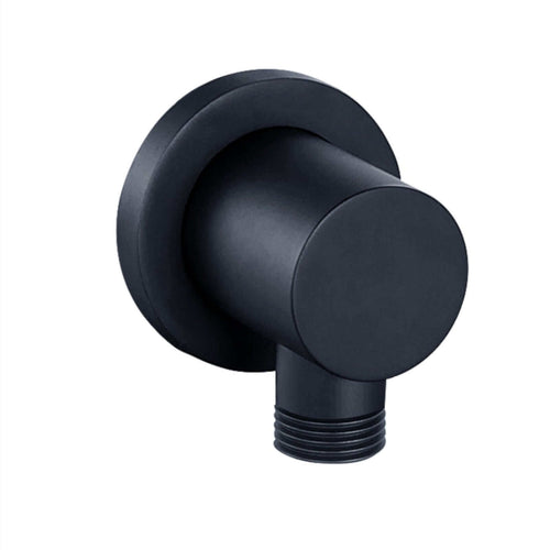Buy Round shower outlet elbow solid brass - matt black online UK