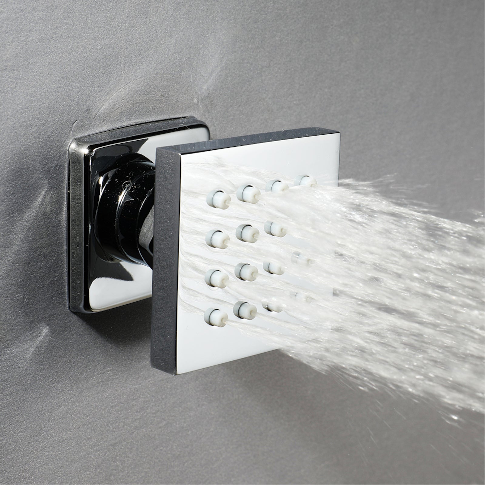 Square shower body jet - chrome - Showers