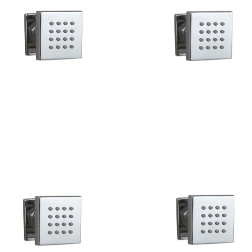 Buy 4 x square shower body jets - chrome online UK