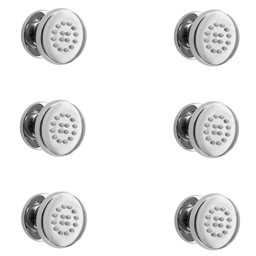 Buy 6 x round shower body jets - chrome online UK