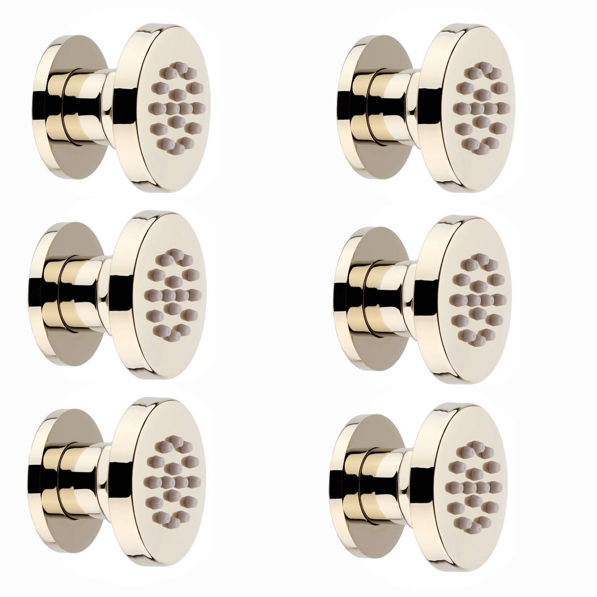 6 x round shower body jets - gold - Showers