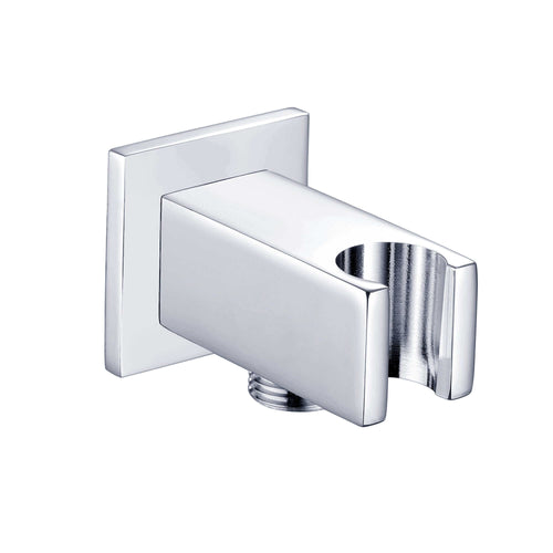 Buy Square shower outlet elbow with holder for handheld shower head - chrome online UK