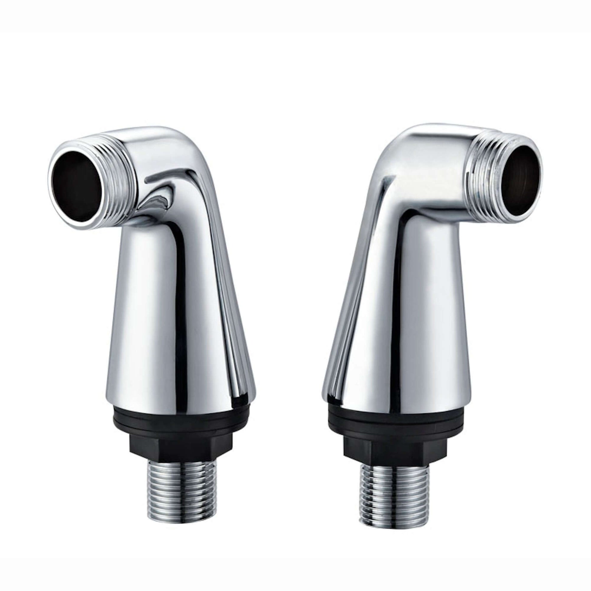 Pair of standard bath tap legs for deck mounting - chrome - Taps