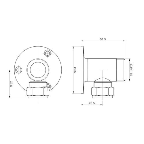 Buy Surface mounted pipework fittings - chrome online UK