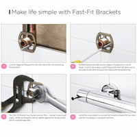 Round easy fix kit bracket for bar shower valves - antique bronze - Showers
