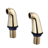 Pair of standard bath tap legs for deck mounting - English gold - Taps