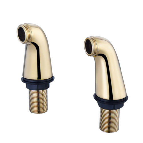 Buy Pair of standard bath tap legs for deck mounting - gold online UK