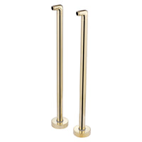 Traditional floor standing bath tap legs with return elbows - English gold - Taps
