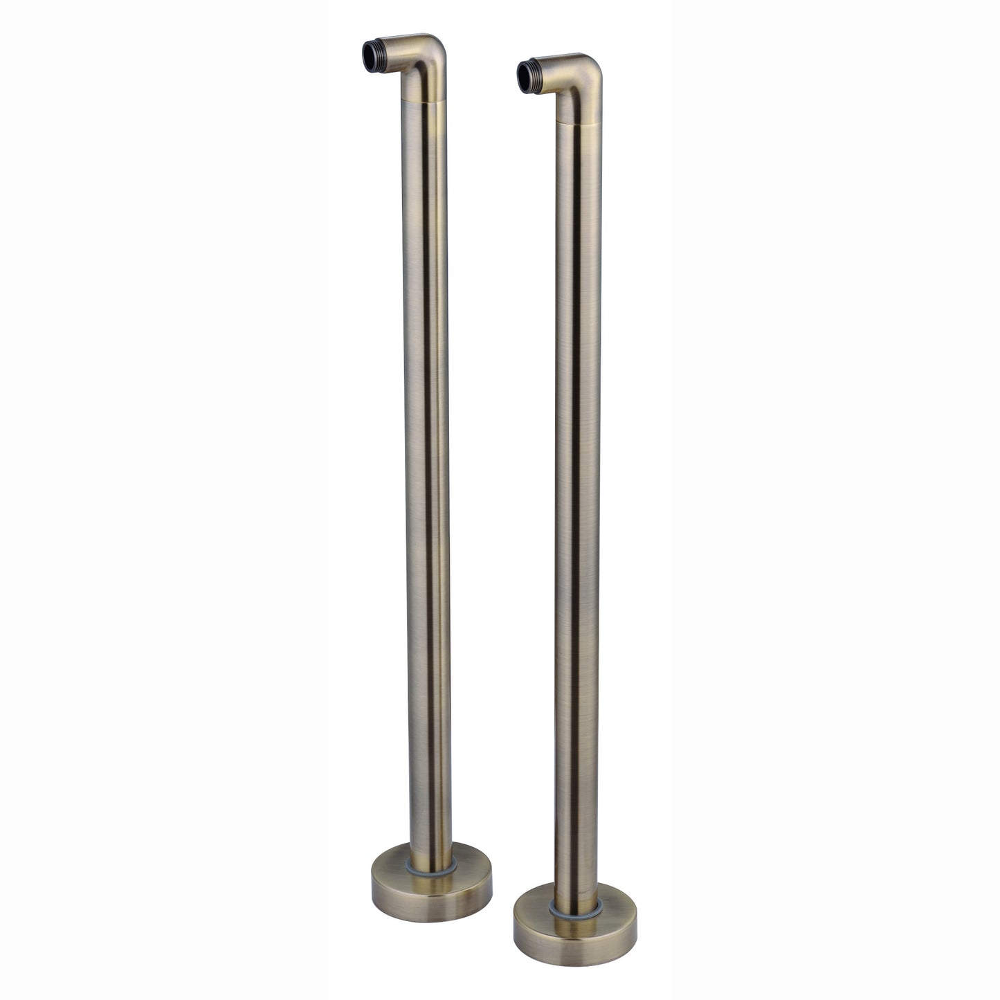Traditional floor standing bath tap legs with return elbows - antique bronze - Taps