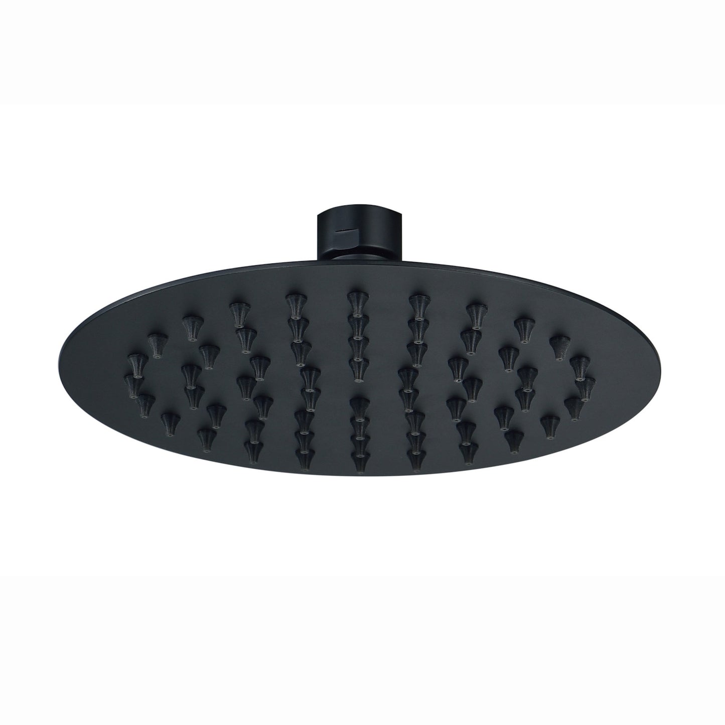 Round ultra slim shower head stainless steel 200mm - matte black - Showers