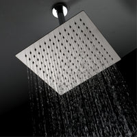 Square ultra slim shower head stainless steel 300mm - chrome - Showers