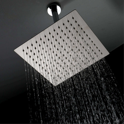 Buy Square ultra slim shower head stainless steel 300mm - chrome online UK