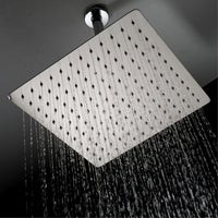 Square ultra slim shower head stainless steel 400mm - chrome - Showers