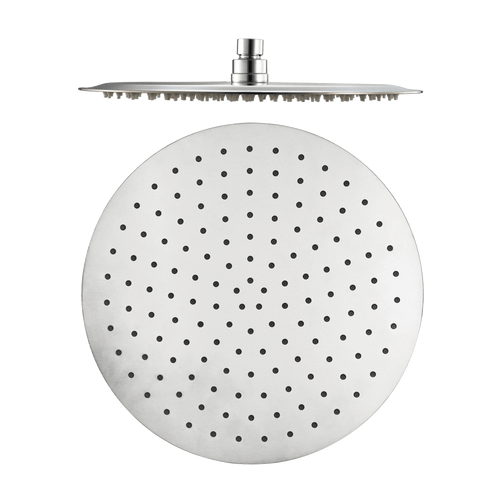 Buy Round ultra slim shower head stainless steel 300mm - chrome online UK