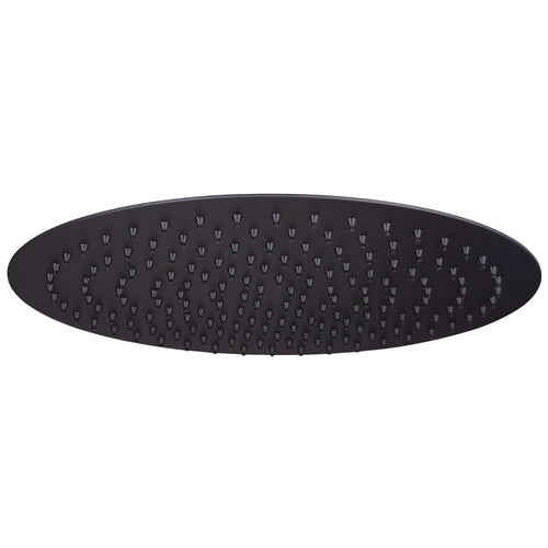 Buy Round ultra slim shower head stainless steel 300mm - matt black online UK