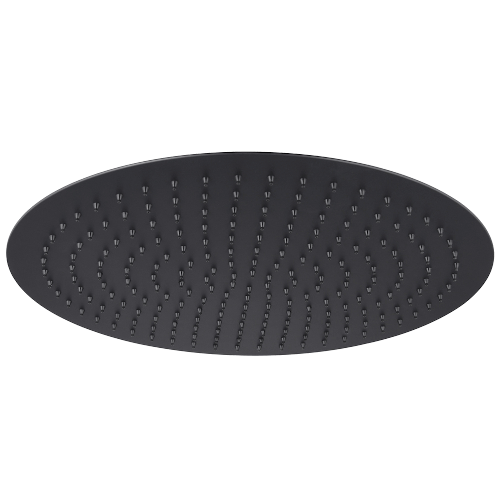 Round ultra slim shower head stainless steel 400mm - matte black - Showers