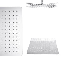 Square ultra slim shower head stainless steel 200mm - chrome - Showers
