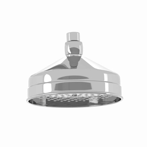 Buy Traditional Ceiling Fixed Apron Brass Shower Head 6" With 180mm Ceiling Shower Arm - Chrome online UK