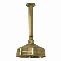 Traditional Ceiling Fixed Apron Brass Shower Head 6" With 180mm Ceiling Shower Arm - Antique Bronze