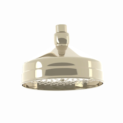 Buy Traditional Wall Fixed Apron Brass Shower Head 6" With Shower Arm - Gold online UK