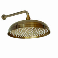 Traditional Wall Fixed Apron Brass Shower Head 12" With Shower Arm - Antique Bronze