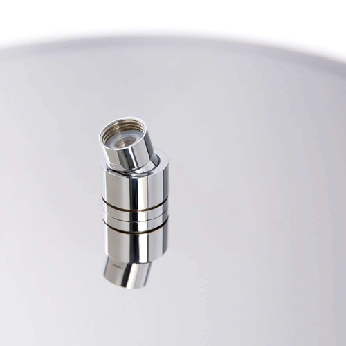 Buy Contemporary Ceiling Fixed Round Ultra Slim Stainless Steel Shower Head 16" With 180mm Ceiling Shower Arm - Chrome online UK