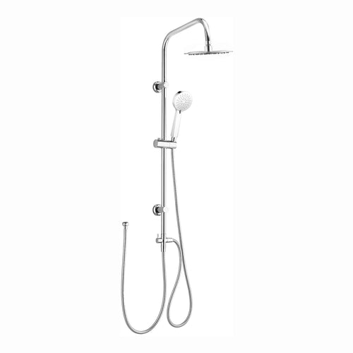 Buy Carre Dual Rigid Riser Kit Round Ultra Slim Overhead Rain Shower & 3 Setting Handheld Shower - Chrome online UK