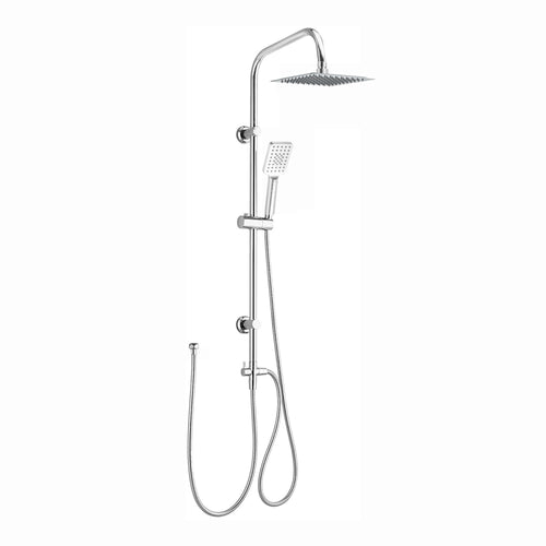 Buy Carre Dual Rigid Riser Kit Square Ultra Slim Overhead Rain Shower & 3 Setting Handheld Shower - Chrome online UK