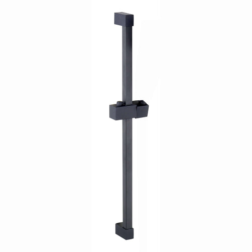Buy Square shower slider rail bar with hand shower holder - black online UK