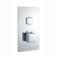 Milan Square Thermostatic Concealed Shower Set with Ceiling Mounted Shower - Chrome - Showers