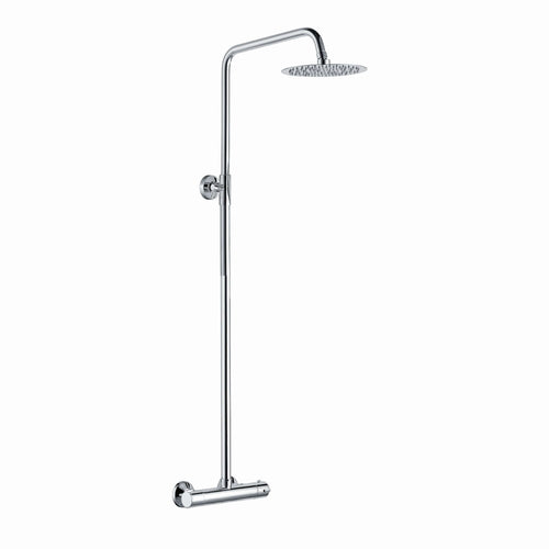 Buy Dune thermostatic bar shower set single outlet with ultra slim 200mm overhead shower - chrome online UK