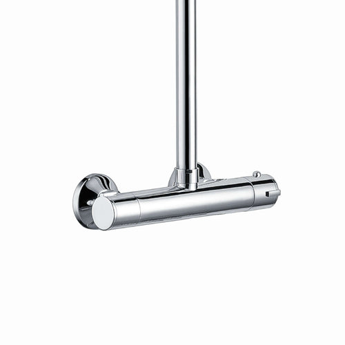 Buy Dune thermostatic bar shower set single outlet with ultra slim 200mm overhead shower - chrome online UK