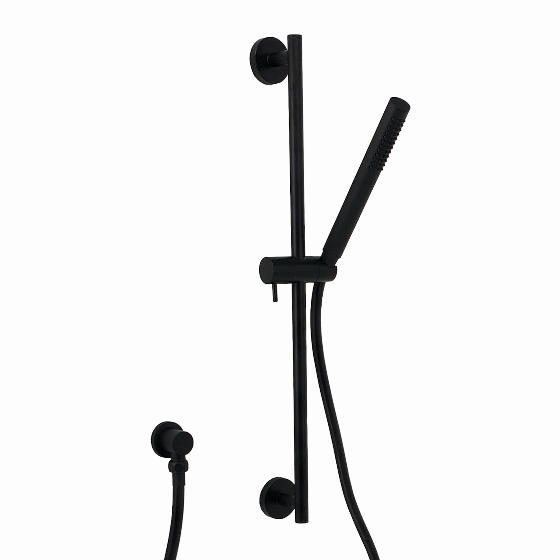 SH0303-04-SH0369-04-ES022-01-contemporary-shower-slider-riser-rail-kit-with-pencil-shower-head-hose-and-wall-elbow-matte-black