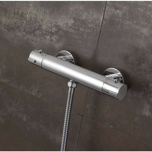Buy Dune contemporary thermostatic shower mixer bar valve with slider rail kit - chrome online UK