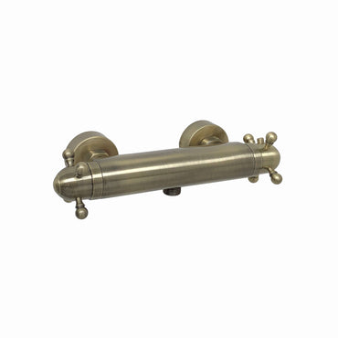 Gallant traditional thermostatic shower bar mixer valve with slider rail shower kit - antique bronze - Showers