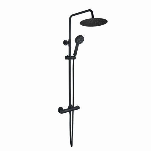 Buy Dune round thermostatic shower set 300mm head & handheld - matt black online UK