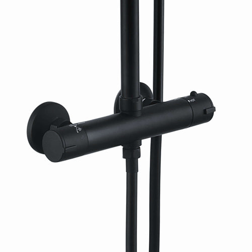 Buy Dune round thermostatic shower set 300mm head & handheld - matt black online UK