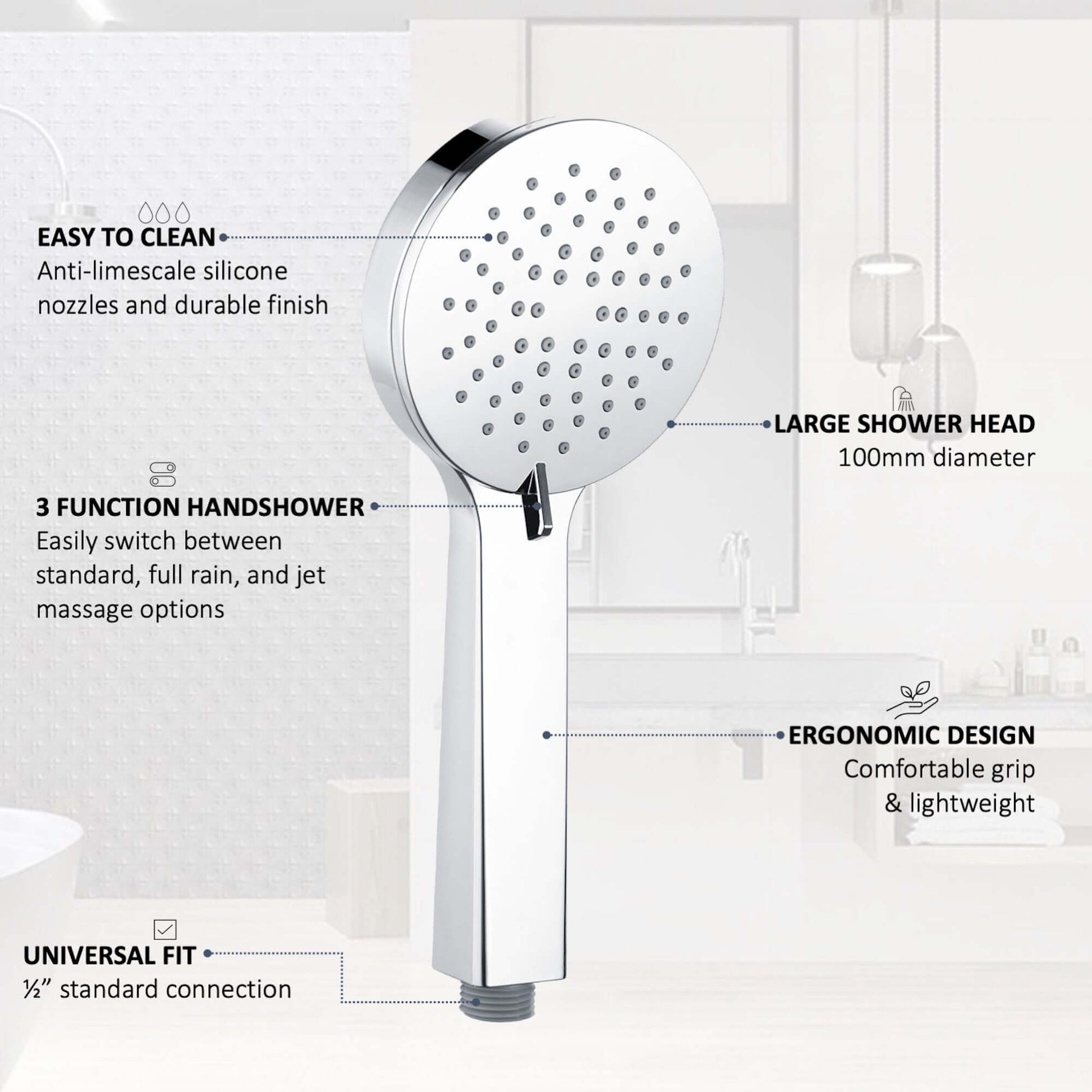 Thermostatic Shower Set with Handheld Shower